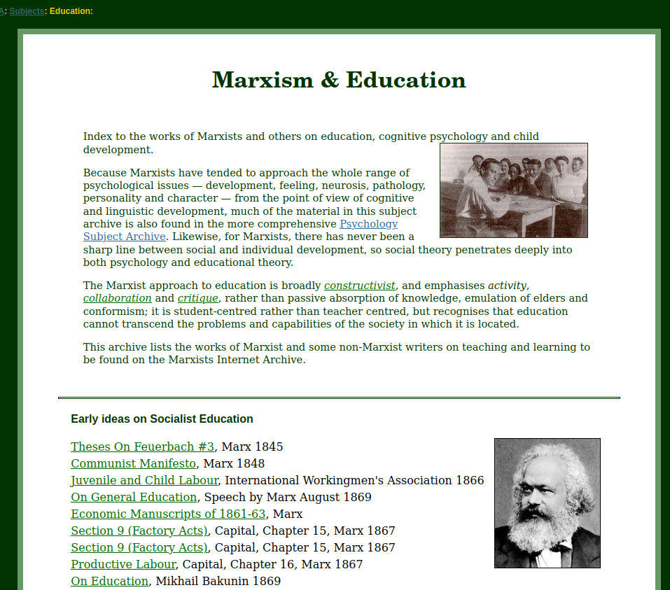 Материалы по теме образования.